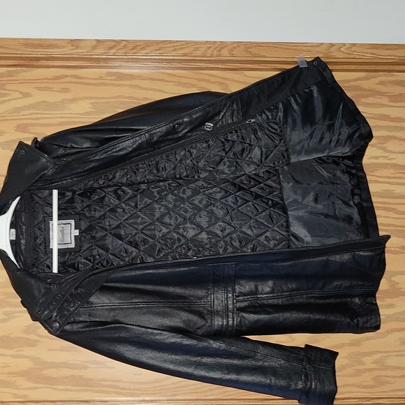 Lined Leather Coat - Picture 3 of 7